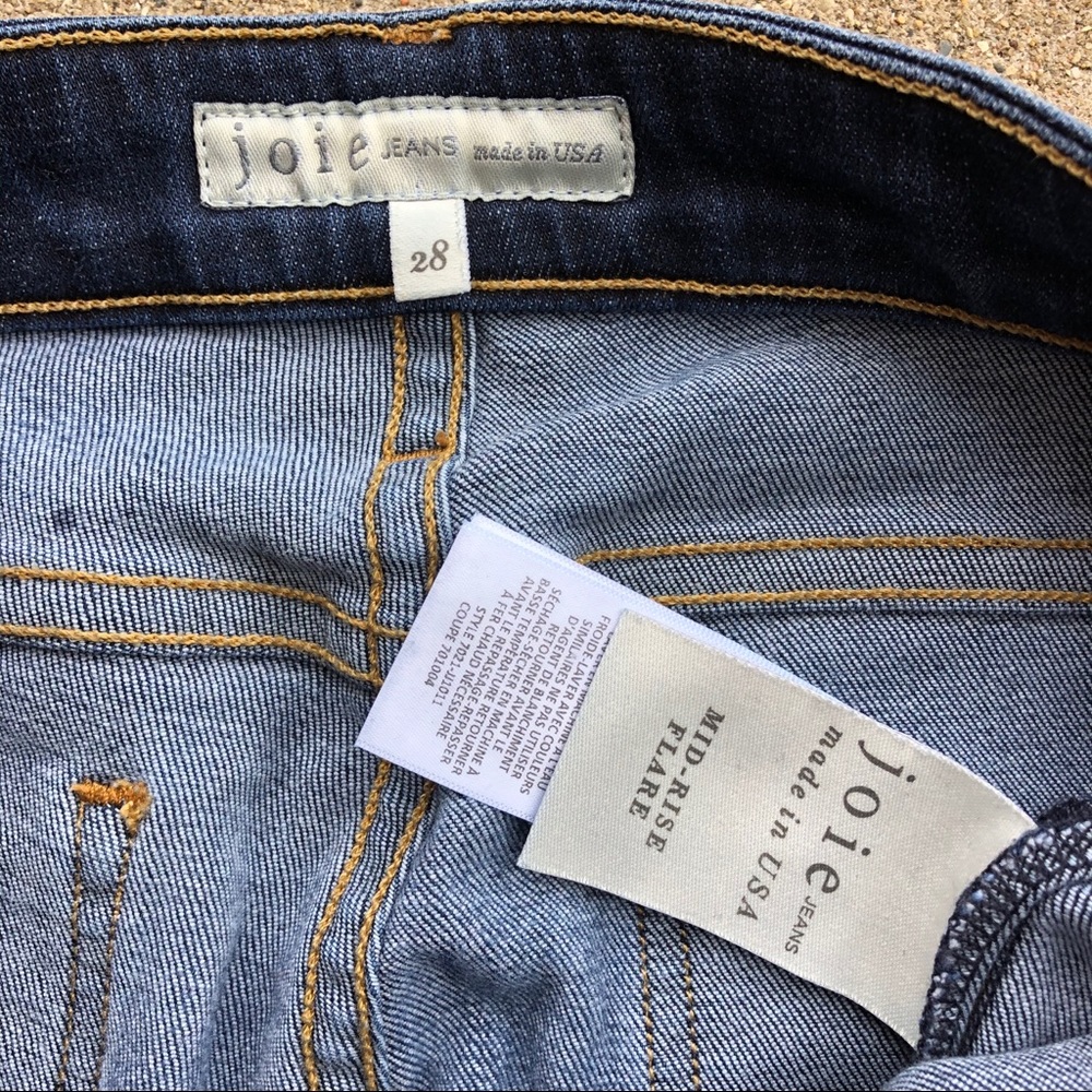 Joie Mid-Rise Flare Jeans Size 28 - Picture 4 of 7